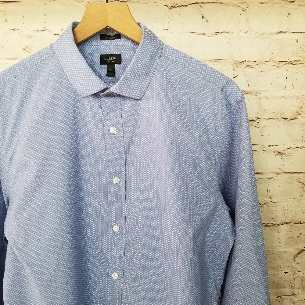 J. Crew Ludlow Cotton Button Up Blue Dress Shirt